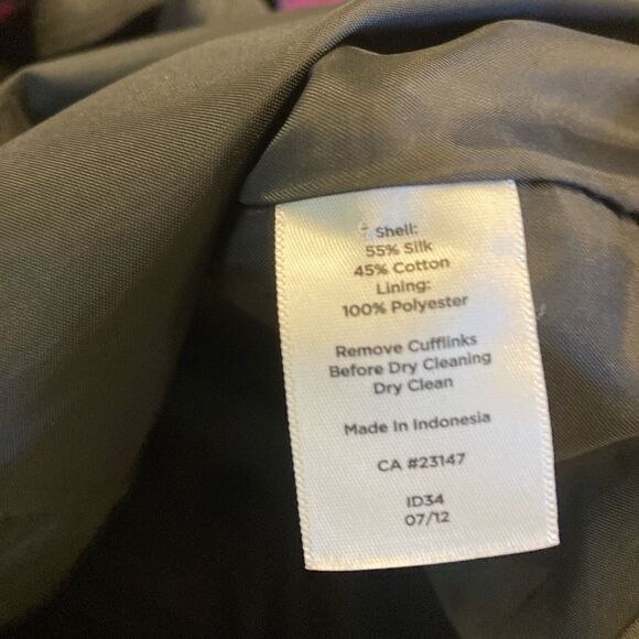 TALBOTS BURGUNDY PLAID SILK COTTON SHIRT DRESS FIT and FLARE 3/4 SLEEVES POCKETS - Picture 9 of 10